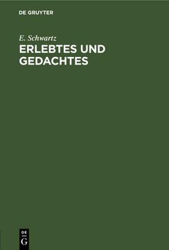 portada Erlebtes und Gedachtes (in German)