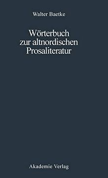 portada Wörterbuch zur Altnordischen Prosaliteratur (en Alemán)