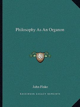 portada philosophy as an organon (in English)
