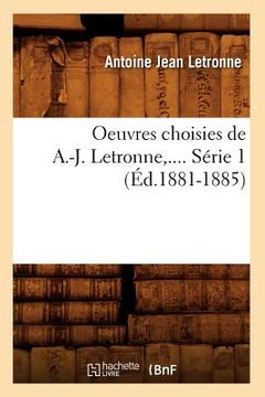 portada Oeuvres Choisies de A.-J. Letronne. Série 1 (Éd.1881-1885) (en Francés)