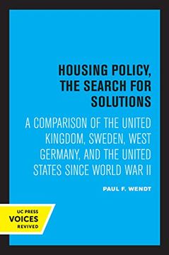 portada Housing Policy, the Search for Solutions: A Comparison of the United Kingdom, Sweden, West Germany, and the United States Since World war ii 