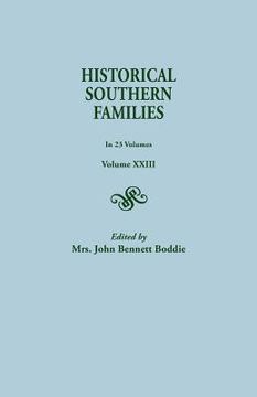 portada Historical Southern Families. in 23 Volumes. Volume XXIII (en Inglés)