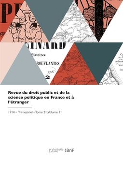 portada Revue Du Droit Public Et de la Science Politique En France Et À l'Étranger (en Francés)