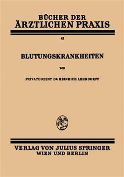 portada Blutungskrankheiten -Language: German (en Alemán)