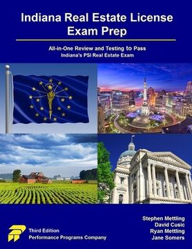 portada Indiana Real Estate License Exam Prep: All-in-One Review and Testing to Pass Indiana's PSI Real Estate Exam (in English)