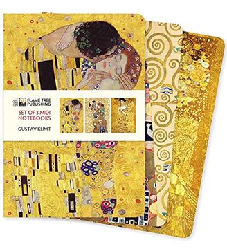 portada Gustav Klimt set of 3 Midi Notebooks (Midi Notebook Collections) (in English)