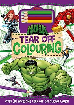 portada Marvel Avengers Hulk: Tear off Colouring