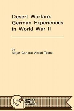 portada desert warfare: german experiences in world war ii (en Inglés)