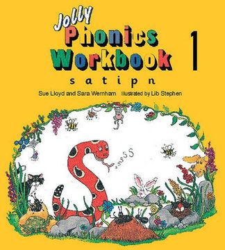 portada Jolly Phonics Workbook 1: In Precursive Letters (British English Edition): S, a, t, i, p, n (en Inglés)
