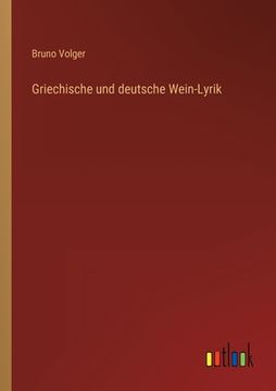 portada Griechische und deutsche Wein-Lyrik (in German)