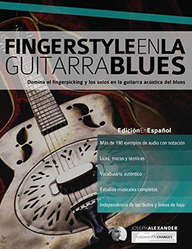 portada Fingerstyle en la Guitarra Blues: Domina el Fingerpicking y los Solos en la Guitarra Acústica del Blues (Blues Guitarra)