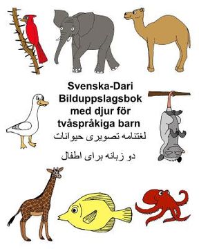 portada Svenska-Dari Bilduppslagsbok med djur för tvåspråkiga barn (en Sueco)