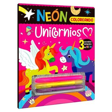 portada Neón Coloreando Unicornios