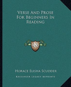portada verse and prose for beginners in reading (en Inglés)