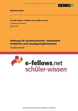 portada Haftung Fur Suchmaschinen. Potentielle Probleme Und Losungsmoglichkeiten (German Edition)
