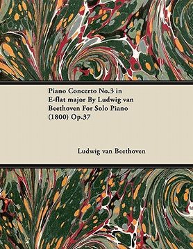 portada piano concerto no.3 in e-flat major by ludwig van beethoven for solo piano (1800) op.37 (en Inglés)