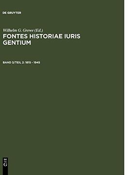 portada 1815 - 1945 (Sources Relating to the History of the law of Nations) (in English)