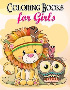 portada Coloring Books For Girls: Gorgeous Coloring Book for Girls: The Really Best Relaxing Colouring Book For Girls 2017 (Cute, Animal, Penguin, Panda, Dog, ... Kids Coloring Books Ages 2-4, 4-8, 9-12)