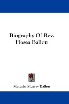 portada biography of rev. hosea ballou