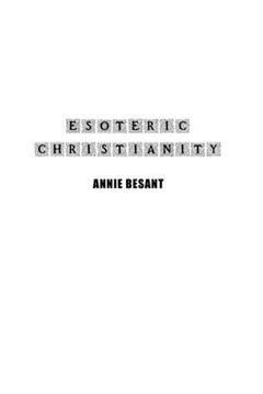 portada Esoteric Christianity (en Inglés)