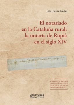 portada El Notariado en la Cataluña Rural: La Notaría de Rupià en el Siglo xiv (in Spanish)