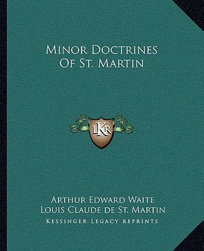 portada minor doctrines of st. martin (en Inglés)