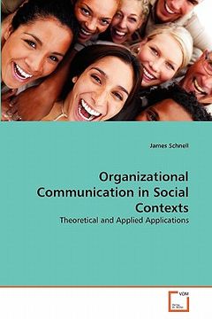 portada organizational communication in social contexts (en Inglés)