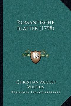 portada Romantische Blatter (1798) (en Alemán)