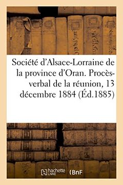 portada Société d'Alsace-Lorraine de la province d'Oran (French Edition)