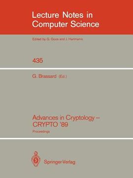 portada advances in cryptology - crypto '89: proceedings (en Inglés)
