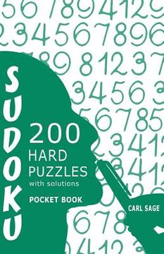 portada Sudoku 200 Hard Puzzles With Solutions: Sudoku Sage Pocket Size Book (en Inglés)
