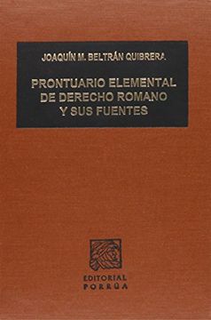 portada Prontuario Elemental de Derecho Romano y sus Fuentes 2 Curso