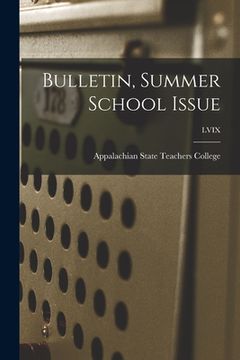 portada Bulletin, Summer School Issue; LVIX (in English)