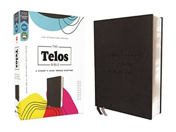 portada Niv, the Telos Bible, Leathersoft, Charcoal, Comfort Print: A Student’S Guide Through Scripture (en Inglés)