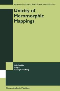 portada unicity of meromorphic mappings (en Inglés)
