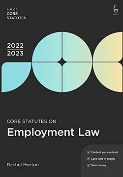portada Core Statutes on Employment law 2022-23 (Hart Core Statutes) (en Inglés)