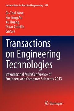 portada Transactions on Engineering Technologies: International Multiconference of Engineers and Computer Scientists 2013 (en Inglés)