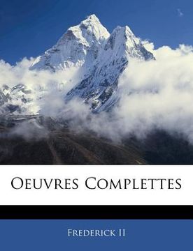 portada Oeuvres Complettes (in French)