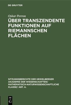 portada Über Transzendente Funktionen auf Riemannschen Flächen (en Alemán)