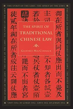 portada The Spirit of Traditional Chinese law (The Spirit of the Laws Series) (en Inglés)