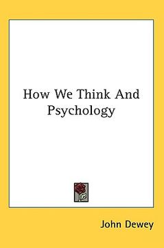 portada how we think and psychology (en Inglés)
