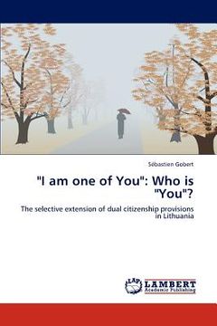 portada "i am one of you": who is "you"? (en Inglés)