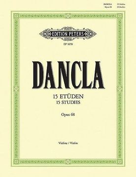 portada 15 Studies Op. 68 for Violin with 2nd Violin Accompaniment: Performing Score (en Inglés)