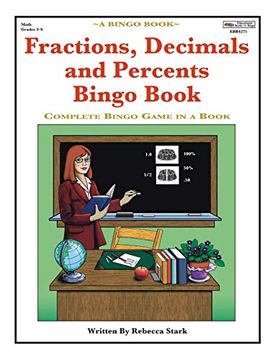 portada Fractions, Decimals and Percents Bingo Book: Complete Bingo Game in a Book (Bingo Books) 