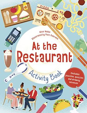 portada At the Restaurant Activity Book: Includes Puzzles, Quizzes, and Drawing Activities (en Inglés)