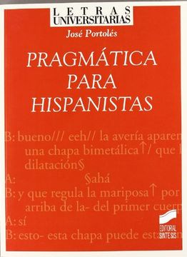 portada Pragmática para hispanistas (Letras Universitarias) (in Spanish)