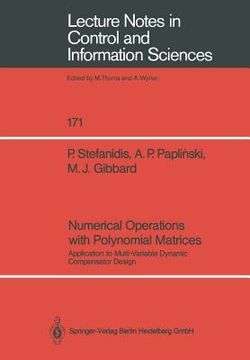 portada numerical operations with polynomial matrices (in English)