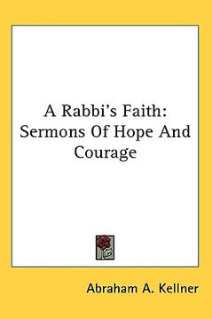 portada a rabbi's faith: sermons of hope and courage (en Inglés)