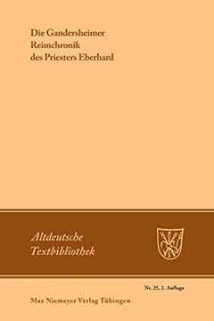 portada Die Gandersheimer Reimchronik des Priesters Eberhard (en Alemán)