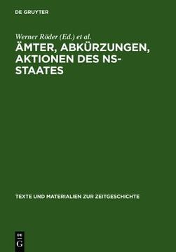 portada Amter, Abkurzungen, Aktionen des Ns-Staates (en Alemán)